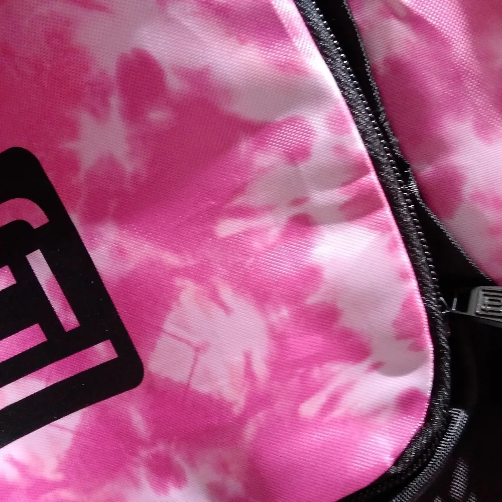 Vtg Fül Pink Tie Dye Drawstring Backpack Cinch Bag Retro Y2K Sport Streetwear